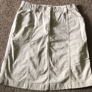 LL Bean khaki skirt